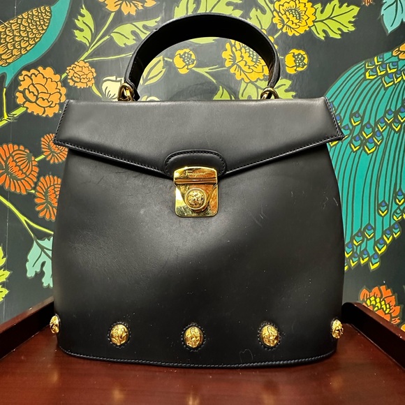 Salvatore Ferragamo Vintage High-Heel Hardware Leather Top Handle Crossbody Bag - Picture 4 of 13